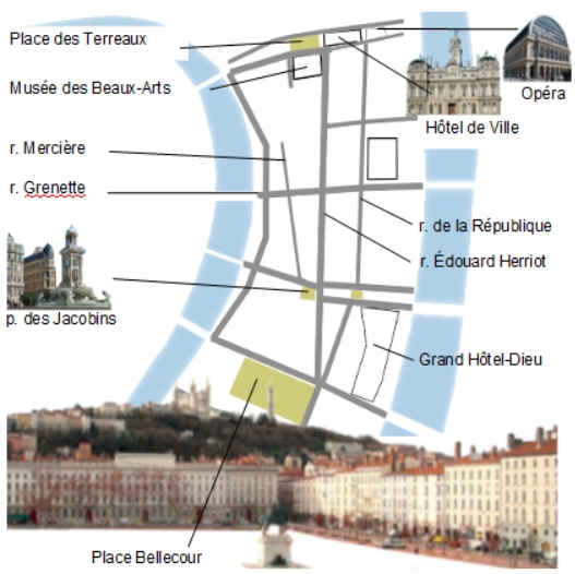 Visiter Presque le Lyon quartiers commerants Sadi Carnot Edouard Herriot